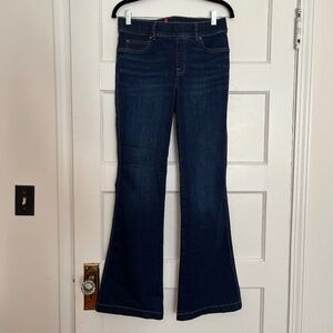 EUC Spanx flare jeans, dark wash, size medium